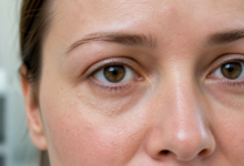 Grießkörner am Augenlid bei einer dermatologischen Untersuchung