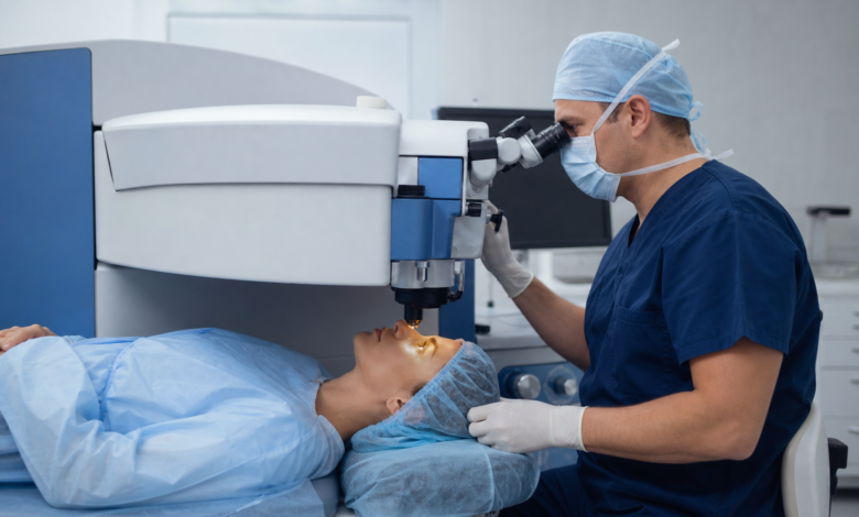 Voruntersuchung für eine moderne Augenlaserbehandlung