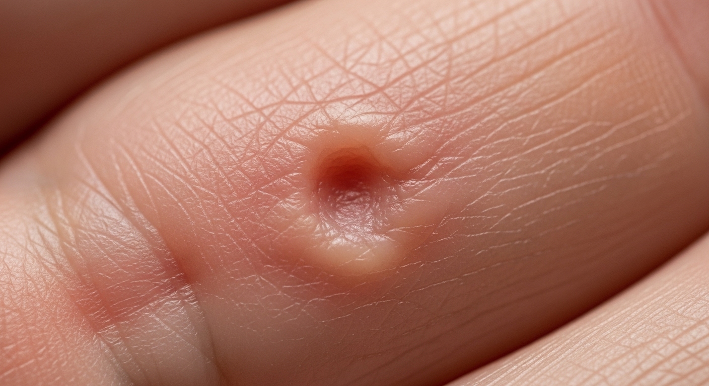 Warze abgefallen: Loch als Ursache?