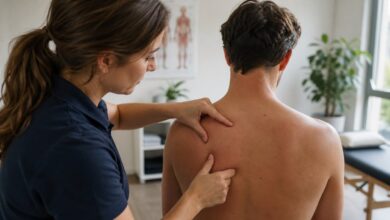 Physiotherapeutische Untersuchung bei Muskelhartspann