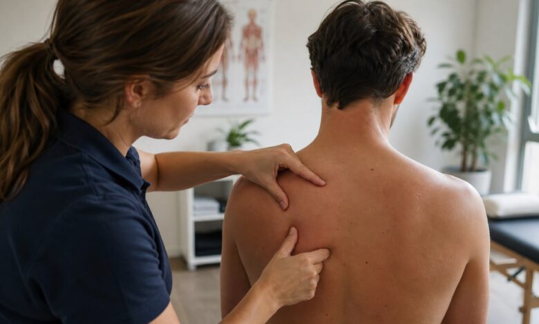 Physiotherapeutische Untersuchung bei Muskelhartspann