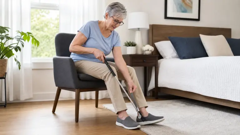 Schuhe anziehen nach Hüft-OP: sichere Technik und Hilfsmittel