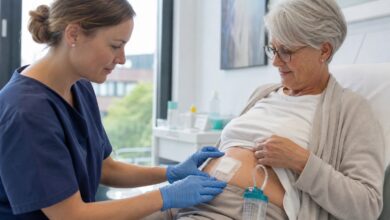 Professionelle Kontrolle von Wundwasser nach einer Operation
